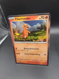 Pokemon TCG Charmander 004/165 Scarlet & Violet 151 Cosmo Holo Rare Promo - Image 3