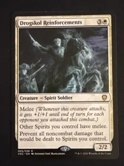 1x Drogskol Reinforcements (005) Innistrad: Crimson Vow Commander LP MTG Magic - Image 1