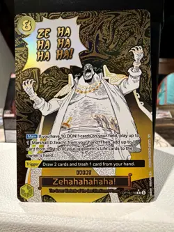 Zehahahahaha! One Piece TCG Card OP16 (Alternate Art) The Time Of Battle Is Now - Image 1