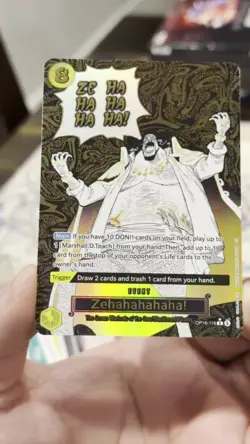Zehahahahaha! One Piece TCG Card OP16 (Alternate Art) The Time Of Battle Is Now - Image 2