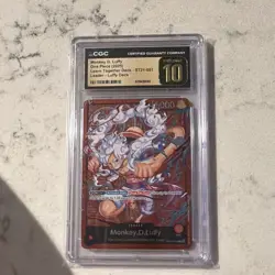 Bandai CGC 10 Monkey D. Luffy ST21-001 Parallel Foil Leader 2025 - Image 2