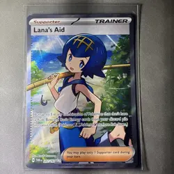 Lana's Aid 207/167 Twilight Masquerade Full Art Ultra Rare Holo Pokemon Card NM - Image 1
