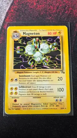 Pokemon Card Magneton 26/62 Non Holo Rare Fossil Set WOTC Vintage - Image 1