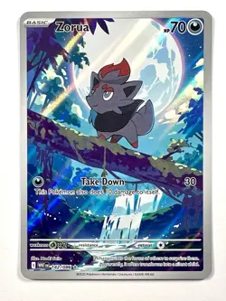 2025 Zorua 142/086 Illustration Rare IR Holo White Flare Pokemon TCG Card - Image 1