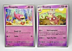 Slowpoke 057/142 - Slowking 058/142 - Stellar Crown Common Pokemon Cards NM/M - Image 1