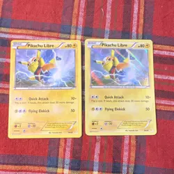 Pokemon TCG Pikachu Libre XY 14/30 Regular & 30/30 Holo 2-Card Lot - Image 1