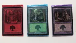 Magic the Gathering Euro Land FULL SET Red, Blue, Purple Pack Factory Sealed MTG - Image 1