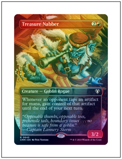 Treasure Nabber, Borderless Art Foil, Commander Masters, Magic MTG NM - Image 1