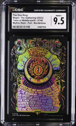 2023 Tales of Middle-earth Foil Borderless 0748 The One Ring CGC 9.5 - Image 1