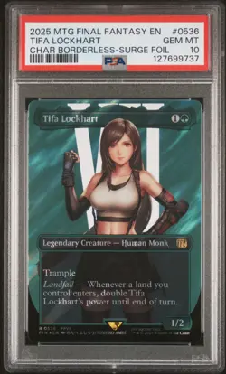 2025 MAGIC THE GATHERING FINAL FANTASY #0536 TIFA LOCKHART PSA GEM MT 10 - Image 1