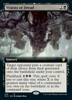 Visions of Dread x4 - Extended Art - Midnight Hunt - MTG MIC - Image 1