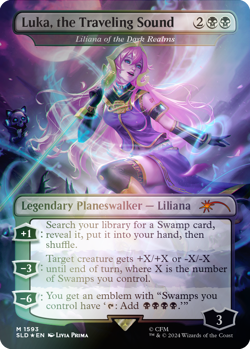 Luka, the Traveling Sound - Liliana of the Dark Realms (Rainbow Foil) Secret Lai - Image 1