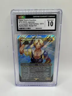 TIDUS, YUNA'S GUARDIAN Final Fantasy Surge Foil Mythic CGC 10 ERROR LABEL MTG - Image 1