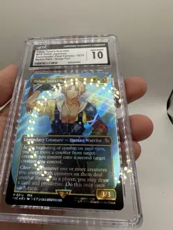 TIDUS, YUNA'S GUARDIAN Final Fantasy Surge Foil Mythic CGC 10 ERROR LABEL MTG - Image 3