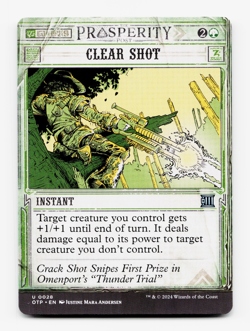 Clear Shot [Outlaws of Thunder Junction: Breaking News] MTG NM/M 🌳 - Image 1