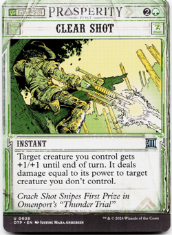 Clear Shot [Outlaws of Thunder Junction: Breaking News] MTG NM/M 🌳 - Image 3