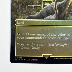 MTG Magic the Gathering REX Jurassic Park World Borderless Foil 26 Command Tower - Image 4