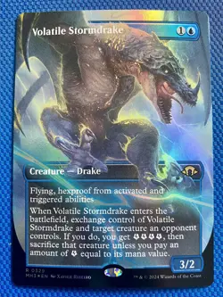 1x Volatile Stormdrake (0329) Borderless *FOIL* - MTG Modern Horizons 3 - MT/NM - Image 1