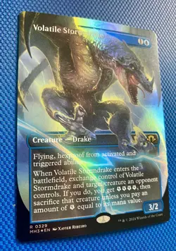 1x Volatile Stormdrake (0329) Borderless *FOIL* - MTG Modern Horizons 3 - MT/NM - Image 3