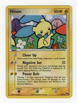 Pokemon TCG Minun POP Series 3 004/017 Holo Rare 50HP English Card - Image 1