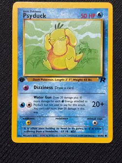 Pokemon TCG Psyduck 65/82 1st Edition Team Rocket Common WOTC 2000 Vintage - Image 1