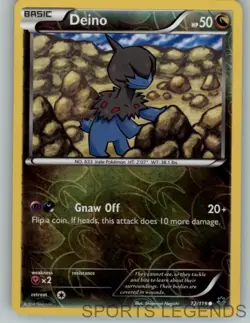 2014 pokemon Phantom Forces reverse holo Deino 72/119 - Image 1