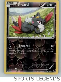 2016 pokemon Steam Seige reverse holo Sneasel 60/114 - Image 1