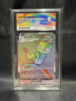 ACE 8 NM-MINT Mew VMAX 268/264 Rainbow Secret Rare Pokemon Fusion Strike 2021 - Image 1