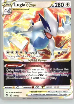 Lugia VSTAR 139/195 VSTAR Silver Tempest Pokemon NM World Championships 2019 - Image 1