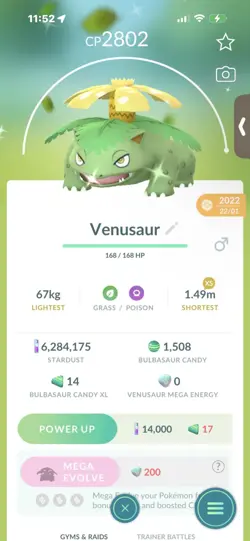 Pokemon Go Shiny Bulbasaur evolution Line Bundle - Image 1