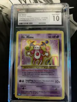 Pokemon TCG 2023 Classic Mr. Mime #013/034 Tag 10 Gem Mint - Image 1