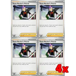 REVERSE HOLO Pokemon 4x Team Rocket's Petrel 207/217 Ascended Heroes Playset NM - Image 1
