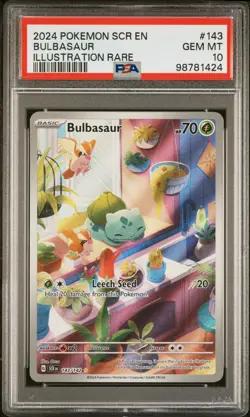 2024 POKEMON SCR EN-STELLAR CROWN #143 BULBASAUR PSA GEM MT 10 - Image 1