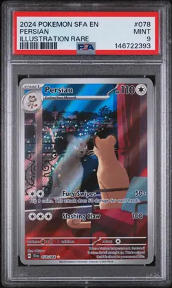 2024 POKEMON SFA EN-SHROUDED FABLE #078 PERSIAN PSA MINT 9 - Image 1
