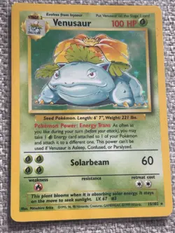 Pokemon TCG Venusaur Base Set Holo - Image 1
