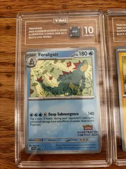 Pokemon TCG Illustration Contest 2024 TAG 10 Set Pikachu Feraligatr Toxtricity - Image 3