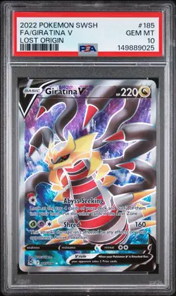 PSA 10 Gem Mint Giratina V #185 Pokemon TCG 2022 SWSH - Image 1