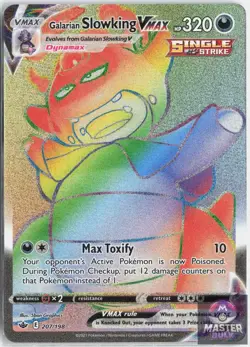 Galarian Slowking VMAX 207/198 Rainbow Rare Chilling Reign Pokemon Near Mint - Image 1
