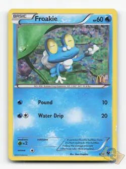 Pokemon TCG - Froakie 004/012 Damaged Holo Promo McDonald's Promos 2014 - Image 1