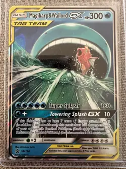 Pokemon TCG Magikarp & Wailord GX SM166 TAG TEAM Holo Promo Eng - Image 1