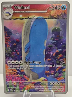 Pokemon TCG Wailord Illustration Rare Holo Sv09 Journey Together English 162/159 - Image 1