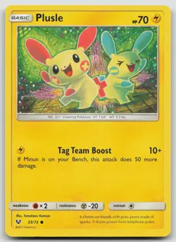 Plusle 33/73 Shining Legends Pokemon NM Common - Image 1