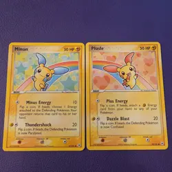 Pokemon TCG Minun 67/101 & Plusle 69/101 Hidden Legends Collection 2004 Non-Holo - Image 1