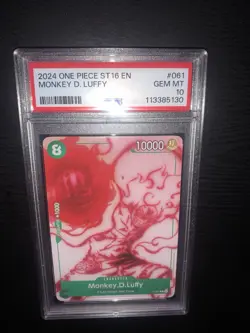 2024 ONE PIECE STARTER DECK ST16-GREEN UTA #061 MONKEY D. LUFFY PSA 10 - Image 3