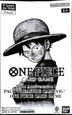 BOOSTER One Piece Card Game TCG 3RD Anniv Treasure Campaign FR OP-13 - Image 2