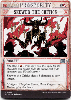 Skewer the Critics [Outlaws of Thunder Junction: Breaking News] MTG NM/M 🔥 - Image 3