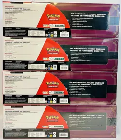(4) Pokemon TCG 2025 Holiday Advent Calendar 2-Pack Sets New & Sealed - 4 Sets! - Image 3