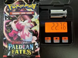 Pokemon Paldean Fates Booster Pack Sealed 22.76g 3.66mm Heaviest! - Image 1