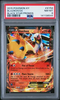 PSA 8 NM-MT Pokemon 2015 Blaziken Ex #XY54 Black Star Promo - Image 1