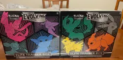 Nintendo Pokemon TCG Evolving Skies Elite Trainer, Set of 2 Sealed ETB - Image 1